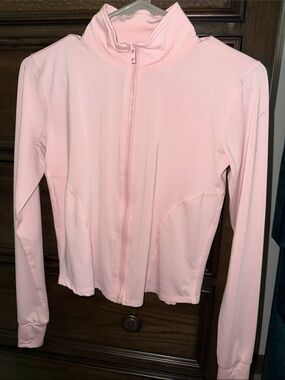 Women’s Lightweight Pink Zip-Front Jacket